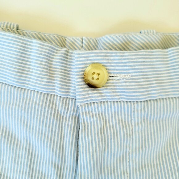 Southern Tide Shorts, Men's 38W, Light Blue & White Stripe, Flat‎ Front - Picture 5 of 11